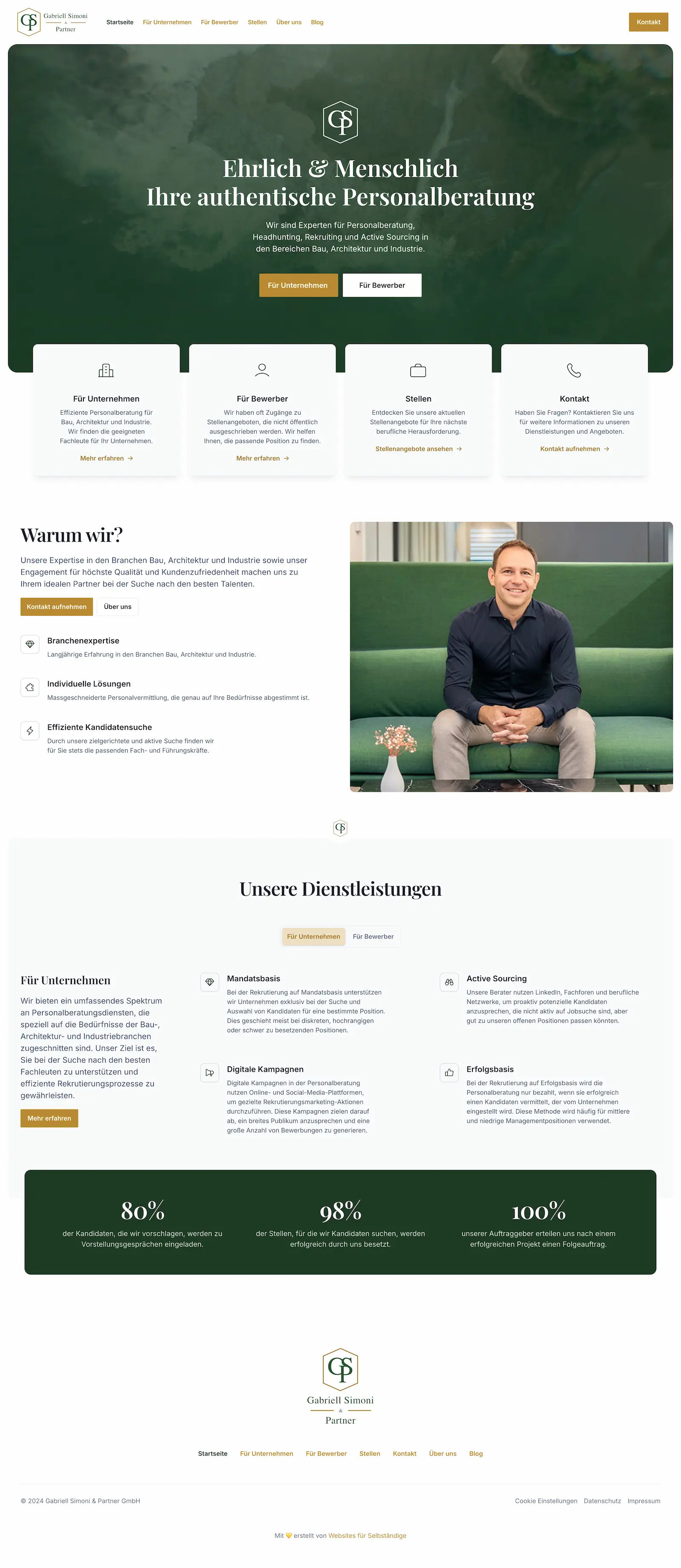 Website Gabriell Simoni & Partner GmbH